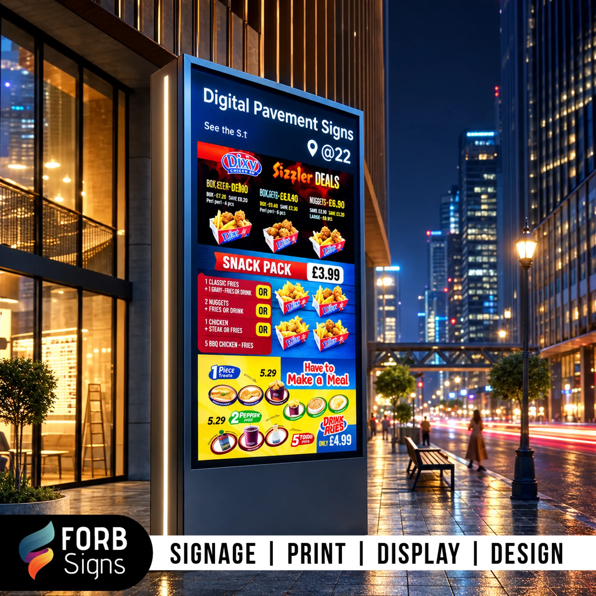 Digital Pavement Signs