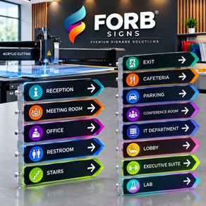 LED Directional Acrylic Sign